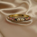 Donkerroze gouden bangle armband